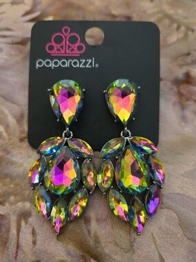 paparazzi Multicolor Faceted Teardrop Dangle Earrings